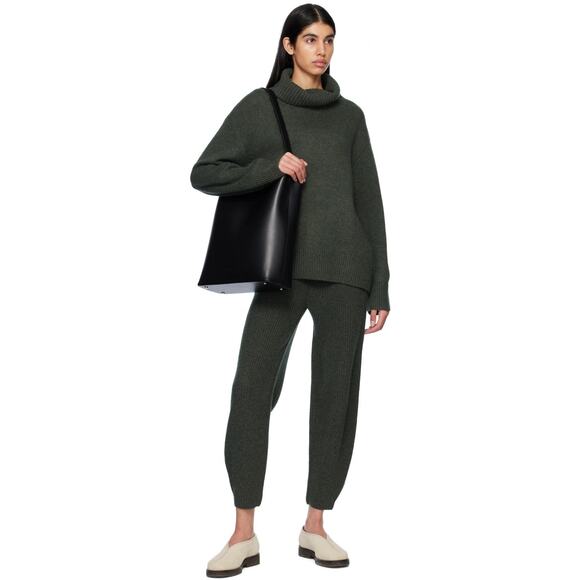 Lisa Yang Holly Sweater Turtleneck 100% Cashmere Olive Green Sz 0 / XS NWT $895 - Picture 5 of 16